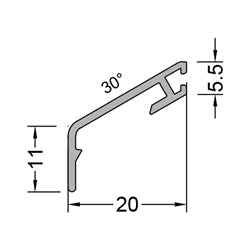 Klips Halter für Flügelabdeckprofil System S