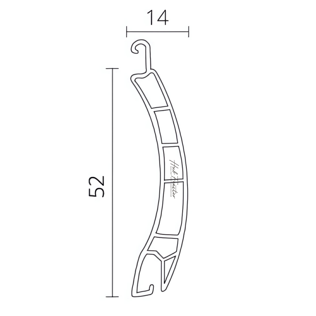 Rollladen Lamelle Maxi 52mm PVC Grau - Beige - Weiß