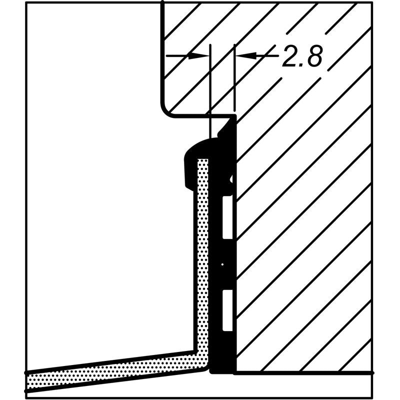 Fensterbankdichtung für Aluminium-Fensterbänke EPDM mit Faden - selbstklebend