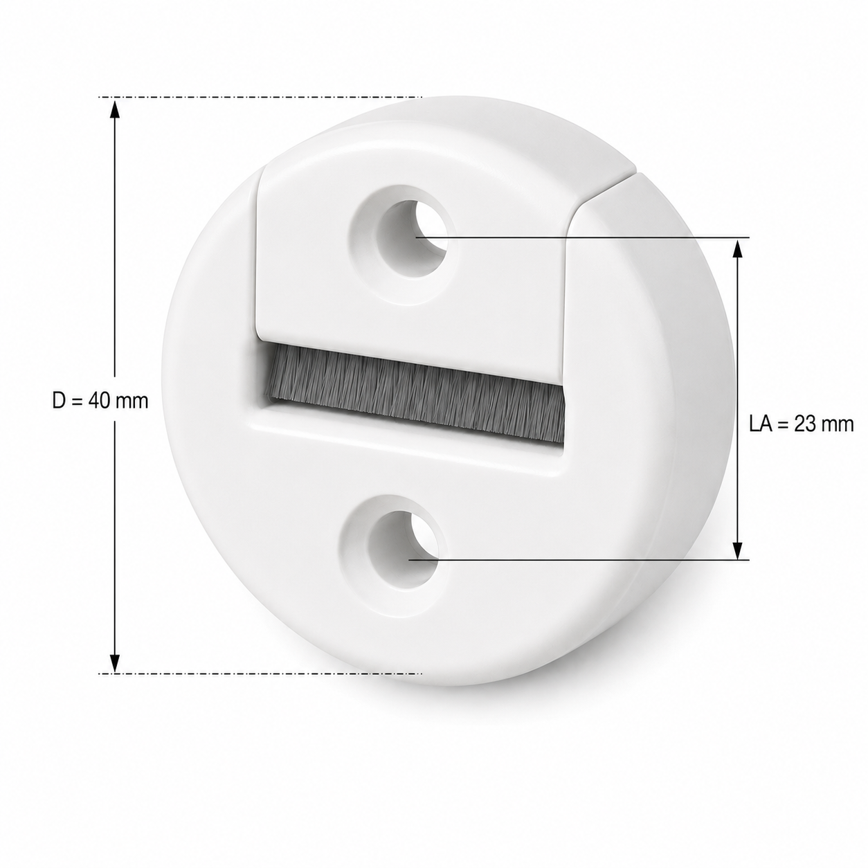 Gurtführung rund Ø 40 mm | Weiß | mit Bürste | Rollladen Gurtführung G23