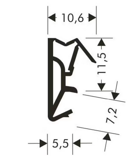 Fensterdichtung Silikon - Schwarz