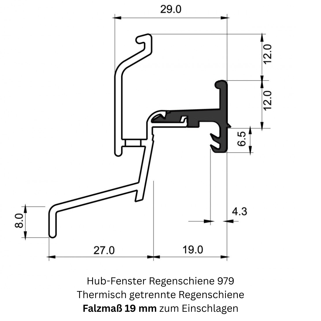 Regenschutzschienen 979