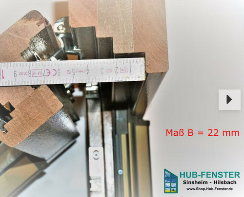 Regenschiene für Holzfenster R22/30