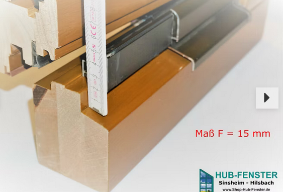 Regenschiene R22/30 Aluminium | Holzfenster Wetterschutz unten | thermisch getrennt 22 mm Falz