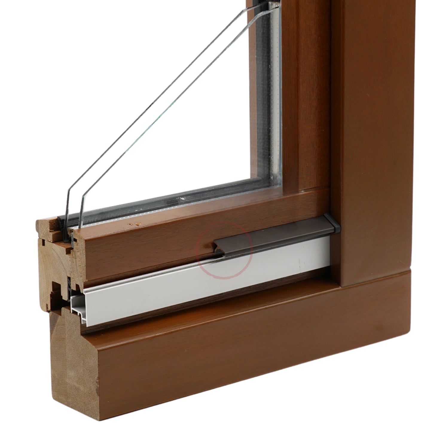 Wetterschenkel Y bronze dunkel Aluminium Fenster Wetterschutz außen