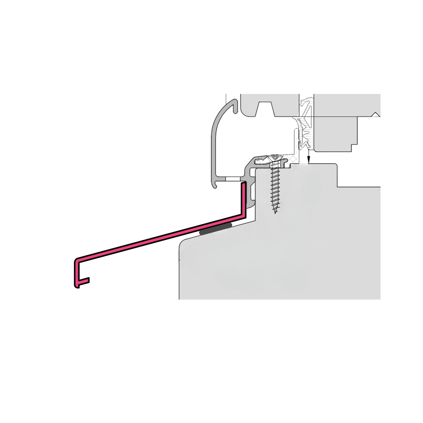 Z-60 | Z-Profil Aluminium für Fensterrahmen | Regenschiene Stockabdeckung | Rahmenprofil Z60