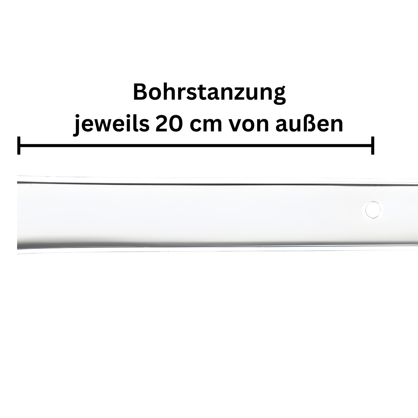 Aluminium Führungsschiene 25x19x25mm für MAXI-Kunststoffprofil Rollladen