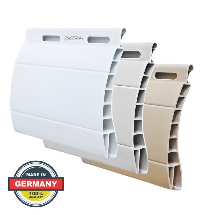 Rollladen Lamelle Maxi 55mm PVC Grau - Beige - Weiß