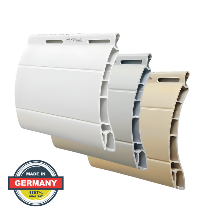 Rollladen Lamelle Maxi 52mm PVC Grau - Beige - Weiß