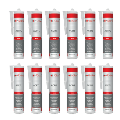 Acryl weiß für Anschlussfuge innen und außen 310 ml Kartusche - Topform
