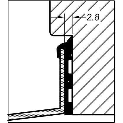 Fensterbankdichtung für Aluminium-Fensterbänke EPDM mit Faden - selbstklebend