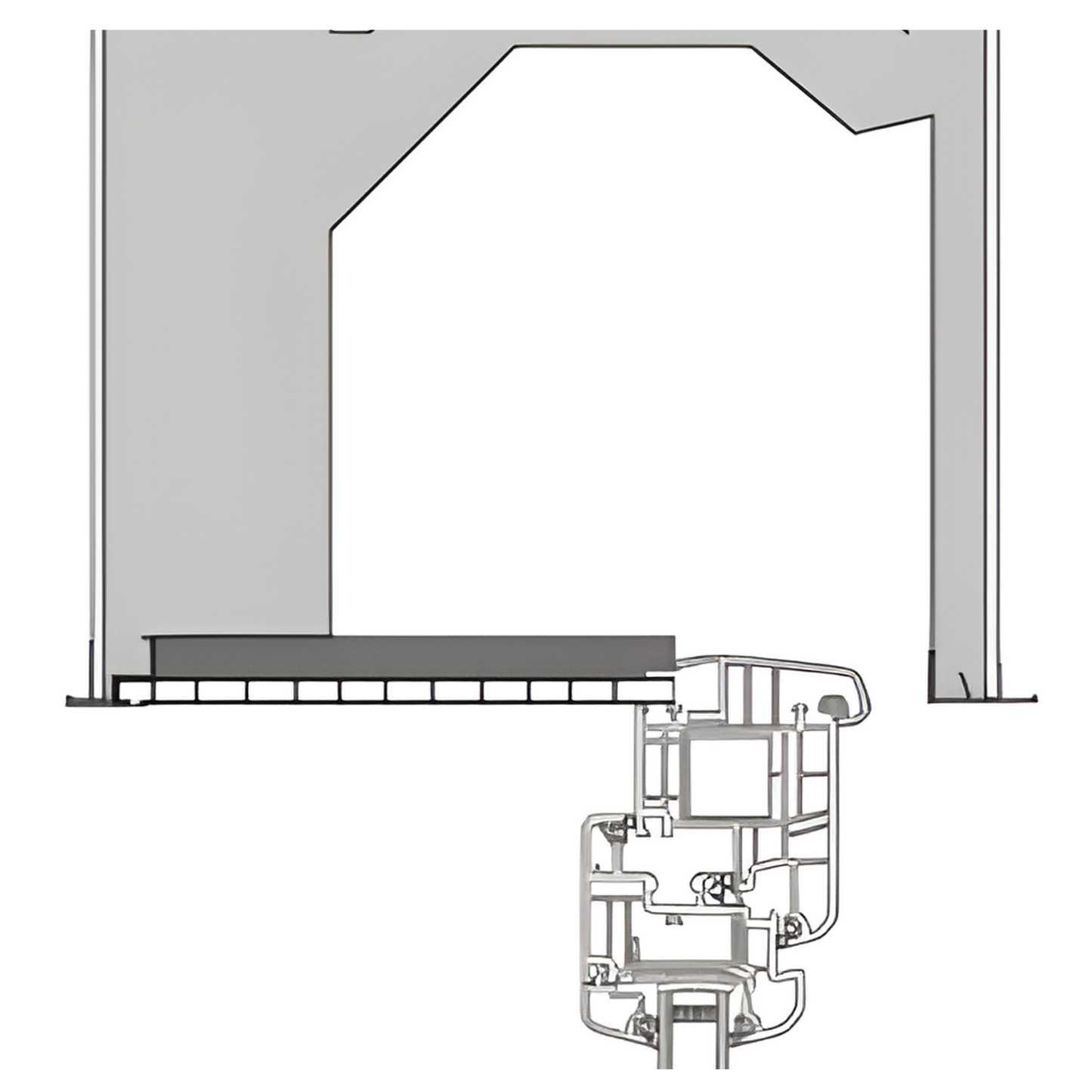 Rollladen Kastendeckel Kunststoff Weiß System - Zuschnitt