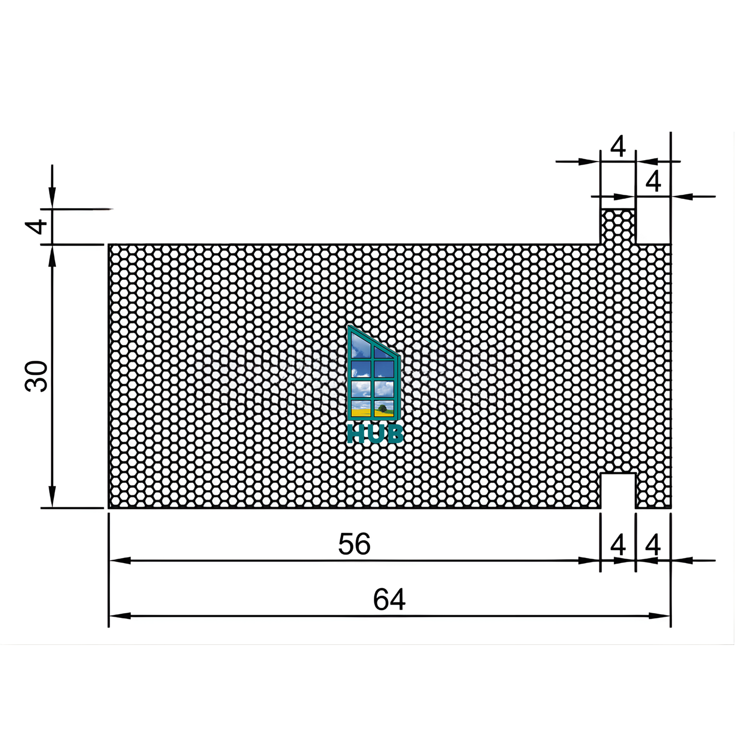 Unterbaudämmprofil 64mm | Bodeneinstandsprofil | Rahmenverbreiterung für Türschwellen,Fenster und Türen |Nut für Roto Eifel Schwelle