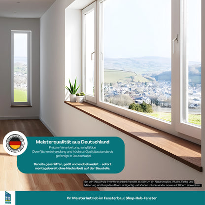 Eiche Innenfensterbank Rustikal montiert
