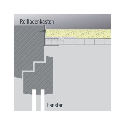 F-Profil für Rollladenkastendeckel – Weiß | Abschlussprofil für Revisionsdeckel