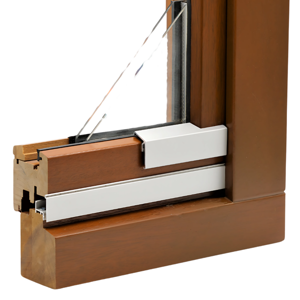 Flügelabdeckprofil L Aluminium | Holzfenster Wetterschutz außen nach Maß | große Abdeckfläche