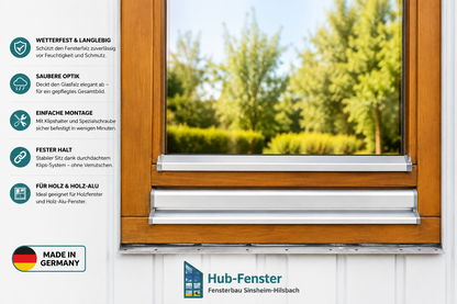 Flügelabdeckprofil S mit Dichtung für Holzfenster – nach Maß