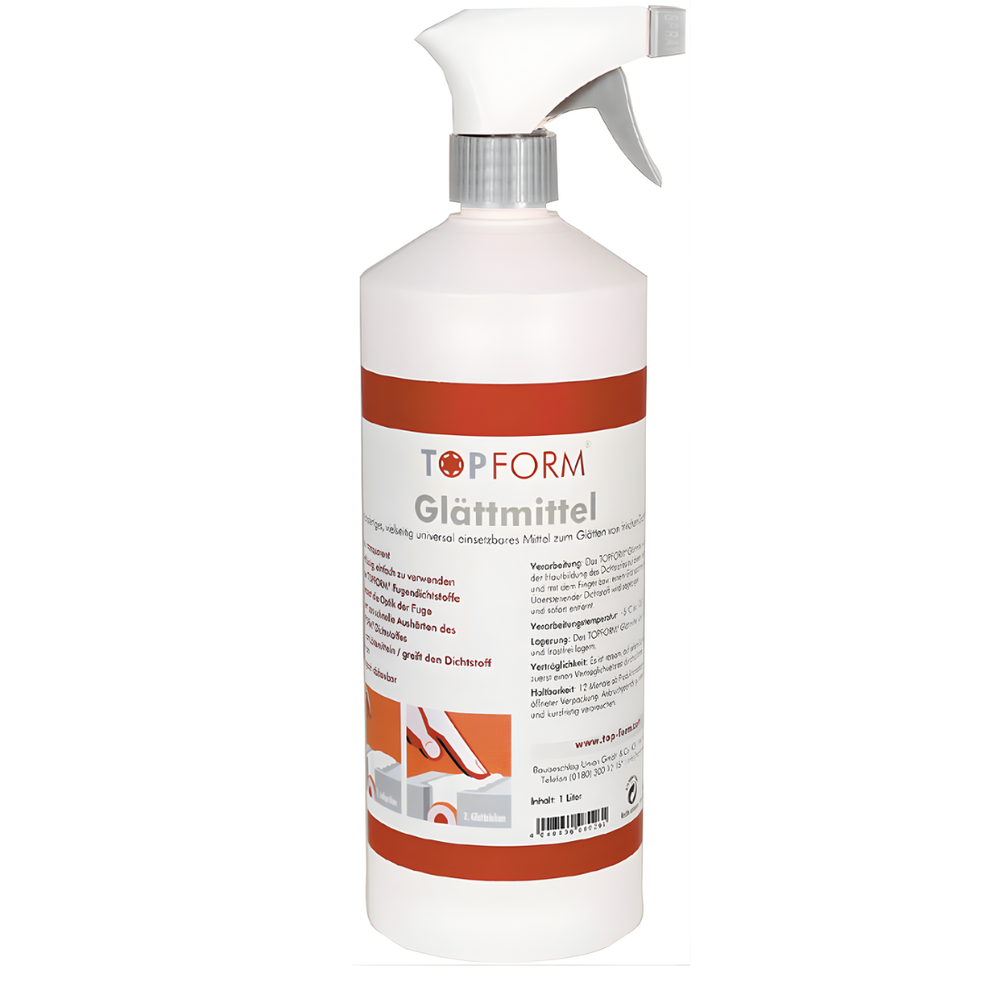 Glättmittel für Silikon Fugen | Dichtstoffe | 1 Liter Sprayflasche | Topform
