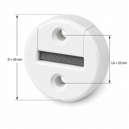 Gurtführung rund Ø 40 mm | Weiß | mit Bürste | Rollladen Gurtführung G23