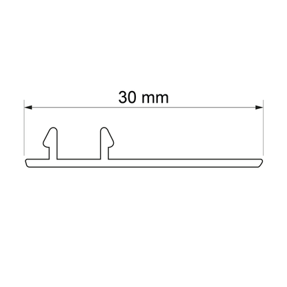 Klippleiste 30 mm (Standard) – für Revisionsdeckel und Rollladenkästen