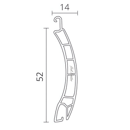 Rollladenlamelle 52mm Skizze 