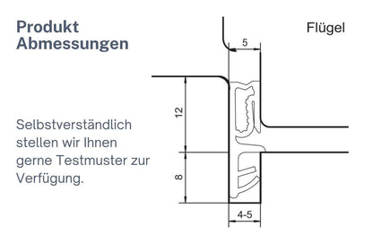 Roto SP 7612 Fensterdichtung – Holz & Holz-Alu Fenster, TPS, 12 mm Falz