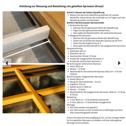 Fenster Sprosse 24x14 mm (Meranti/Kiefer)