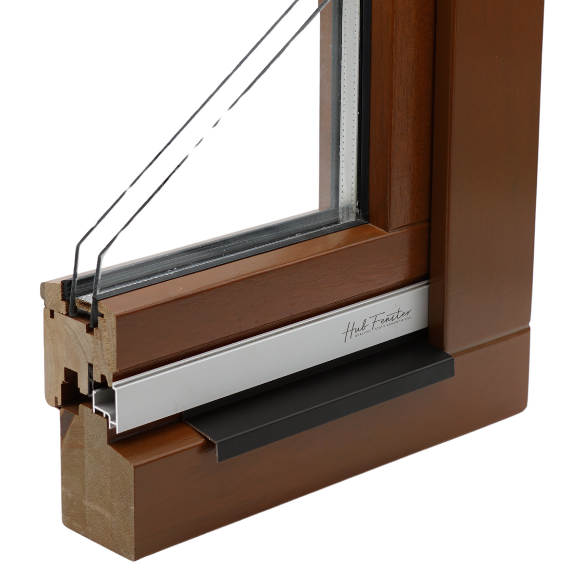 Z-Profil Z45 Aluminium – Stockabdeckung & Regenschiene für Holzfenster auf Maß