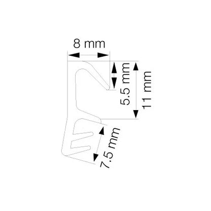 Fensterdichtung für Holzfenster Flügelfalzdichtung 4050